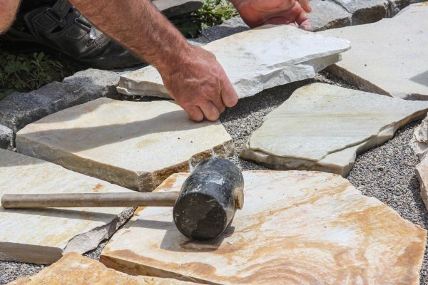 Stone Sidewalk Installation in Huntsville