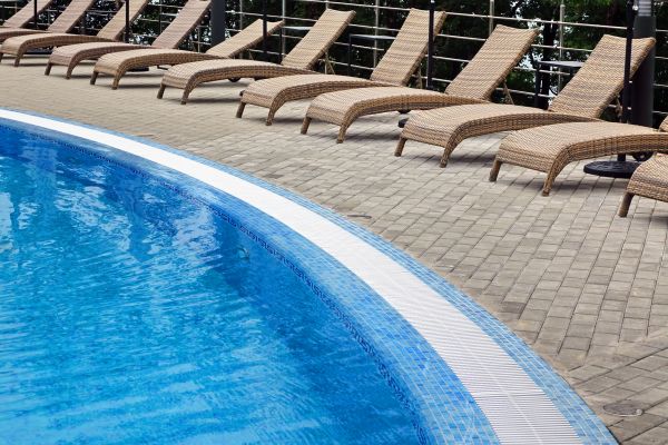 Poolside Hardscaping in Huntsville